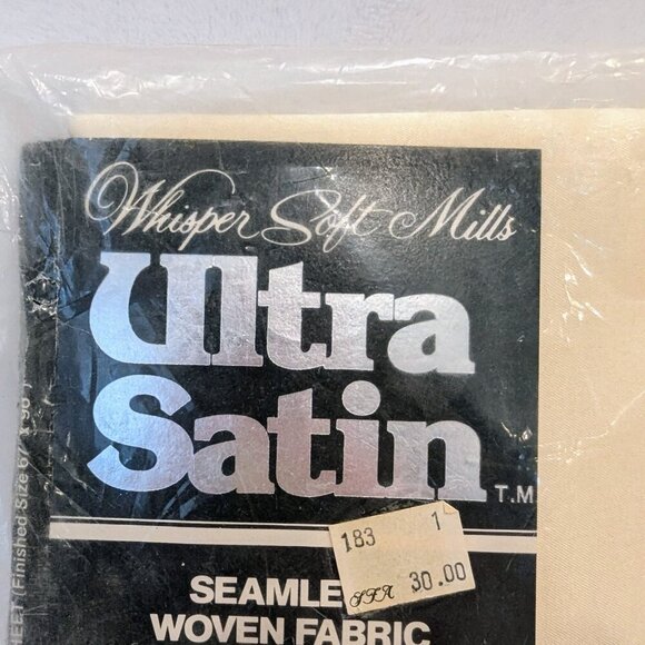 VINTAGE Ultra Satin Twin Sheet Cream Shiny Whisper Soft Mills Flat Sheet - Picture 4 of 6
